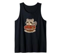 Carino Raccoon Spaghetti Pasta Amante Canotta