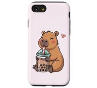 Carino Ragazze Capybara Drink Bubble Tea Kawaii Capy Amante Bambini Custodia per iPhone SE (2020) / 7 / 8