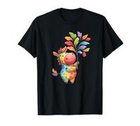 Carino Rainbow Star Pony con Foglie Colorate Maglietta