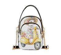 Carino Rat Riding Scooter alla moda crossbody fanny pack per le donne con multi tasche borse da donna per il viaggio