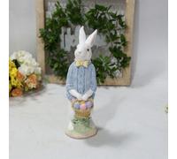 Carino Resina Coniglio Contenitore Egg Statua Coniglietto Ornamento Statuina