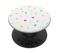 Carino retrò anni '80 pastello cuori e spruzza PopSockets PopGrip Adesivo