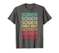 Carino Retro Sober dal 2027 EST Questo Non Tempo Bere Buddy Maglietta