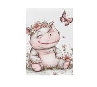 Carino Rhinopithecus White Yard Bandiere per Giardino chritmas banner per la decorazione esterna 28x40 double sided