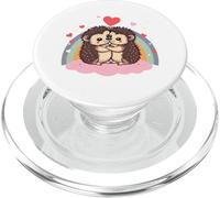 Carino riccio con cuore e amore PopSockets PopGrip per MagSafe