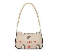Carino Riccio Pomodori Marrone Luna Borsa Hobo Borse Donna Tote Borse Art Floreale Borsa a Tracolla Chiusura Cerniera