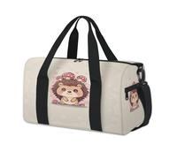 Carino Riccio Sport Duffel Borse per Bambini Ragazze Ragazzi Donne Uomini Pernottamento Weekender Borsa Da Viaggio Tote Carry Palestra Casual Duffel Borse