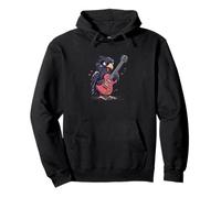 Carino Rock Bird Outfit con Chitarra Elettrica Felpa con Cappuccio