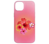 Carino Rosa Aura Ibisco Hawaiian Flower Summer Gradient Custodia per iPhone 14 Plus