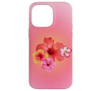 Carino Rosa Aura Ibisco Hawaiian Flower Summer Gradient Custodia per iPhone 14 Pro Max