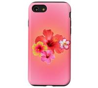 Carino Rosa Aura Ibisco Hawaiian Flower Summer Gradient Custodia per iPhone SE (2020) / 7 / 8