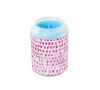 Carino Rosa Cane Stampe Bianco Riutilizzabile Pet Foot Paws Rondella Setole in Silicone Morbido Piedi Cura Forniture Pulisce Delicatamente Le Zampe Dopo Le Camminate