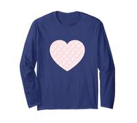 Carino Rosa Chiaro Bianco Ciliegia Modello Minimalista Maglia a Manica