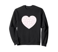 Carino Rosa Chiaro Bianco Leopard Modello Animale Minimalista Felpa