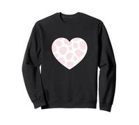 Carino Rosa Chiaro Bianco Mucca Animale Modello Minimalista Felpa