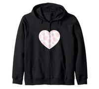 Carino Rosa Chiaro Bianco Mucca Animale Modello Minimalista Felpa con Cappuccio