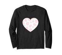 Carino Rosa Chiaro Bianco Mucca Animale Modello Minimalista Maglia a Manica