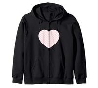 Carino Rosa Chiaro Bianco Triangolo Modello Grafica Minimalista Felpa con Cappuccio