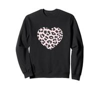 Carino Rosa Chiaro Nero Leopard Modello Animale Minimalista Felpa