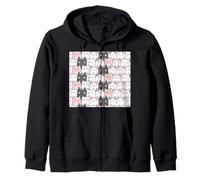 Carino Rosa Chubby Cat Friends Felpa con Cappuccio