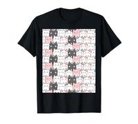 Carino Rosa Chubby Cat Friends Maglietta