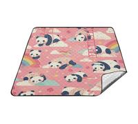 Carino Rosa Panda Impermeabile Outdoor Play Mat Resistente All'aperto All'aperto Coperta di Picnic Spiaggia per la Famiglia Concerto Coperta manta para la playa