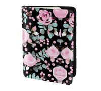 Carino Rose Mix Leopard Stampa Porta Passaporto Per Viaggio Must Have, Custodia per Passaporto Per Accessori Da Viaggio Per Donne Uomini, Nero, One Size