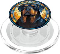Carino Rottweiler in vetro colorato PopSockets PopGrip per MagSafe