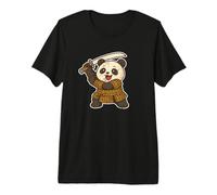 Carino Samurai Panda Katana Warrior Maglietta Premium