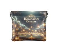 Carino San Valentino Gufi Portamonete In Pelle Portamonete Sacchetto Quadrato Sacchetto Portatile Cambiare Portafoglio Organizzatori, Moon Stars Lanterne, Taglia unica, Moon Stars Lanterne