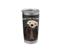 Carino Save The Planet Sea Otter Bicchiere termico in acciaio inox doppia parete