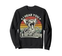Carino Sbadiglio Devon Rex I Hear You I'm Just Not Listening Retro Felpa