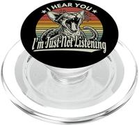 Carino Sbadiglio Devon Rex I Hear You I'm Just Not Listening Retro PopSockets PopGrip per MagSafe