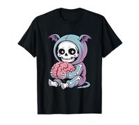 Carino scheletro gotico Kawaii Halloween Maglietta