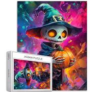 Carino scheletro personaggio 1000 pezzi puzzle per adulti stile mago puzzle artistico colorato puzzle fai da te per la decorazione della casa regali puzzle famiglia perfetto per serate di gioco 50 ×