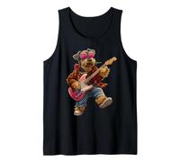 Carino Schnauzer Che Suona la Chitarra Chitarrista Cane San Valentino Canotta