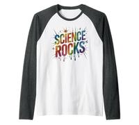 Carino Scienza Rocks Campo di biologia insegnare STEM Nerd Steminist Maglia con Maniche Raglan