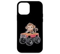 Carino Scimmia In Un Monster Truck Custodia per iPhone 12 mini