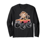 Carino Scimmia in Un Monster Truck Maglia a Manica