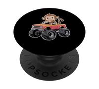 Carino Scimmia In Un Monster Truck PopSockets PopGrip Adesivo