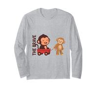 Carino Scimmia Punch Baby Graphic The Brave Maglia a Manica