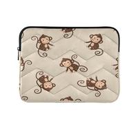 Carino Scimmie Beige Computer Case per Laptop, Protettivo Imbottito Laptop Borse 15.6 per le Donne