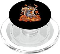 Carino scoiattolo con foglie autunnali animali del Ringraziamento PopSockets PopGrip per MagSafe