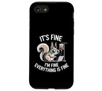 Carino Scoiattolo con il computer portatile Caffè IV Tutto va bene Custodia per iPhone SE (2020) / 7/8