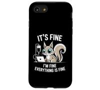 Carino Scoiattolo con il computer portatile Caffè IV Tutto va bene Custodia per iPhone SE (2020) / 7/8