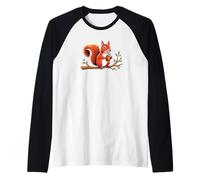 Carino scoiattolo. divertenti creature pelose Maglia con Maniche Raglan