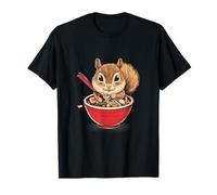 Carino Scoiattolo Ramen Bowl Giapponese Noodles Ramen Amante Maglietta