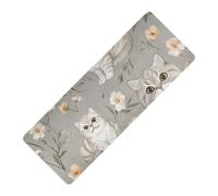Carino Scottish Fold Cats Grigio stampato lavabile yoga mat gomma naturale antiscivolo, con Yoga bag tapete para ejercicio 180,3x66 cm per palestra