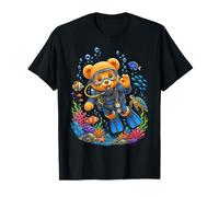 Carino Scuba Diver Teddy Bear Ocean Adventure Forme Mania Maglietta