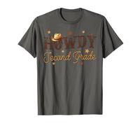 Carino Secondo Grado Insegnante Rodeo Western Howdy Secondo Grado Maglietta